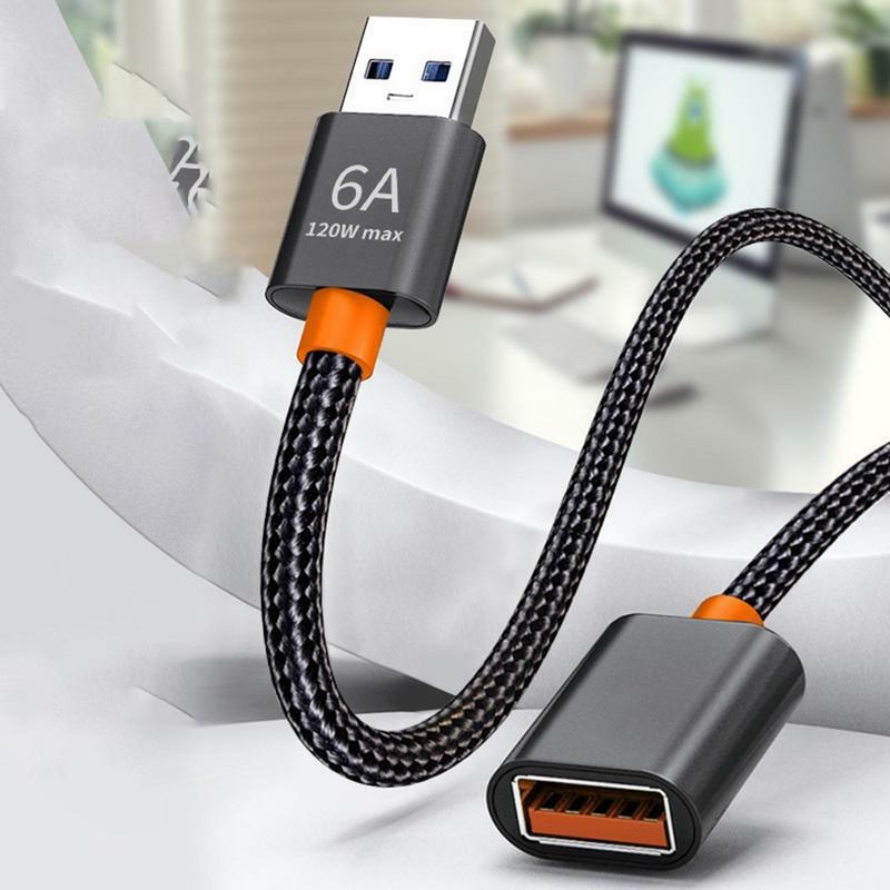 USB تمديد الحبل USB 3.0 موسع الحبل النايلون مضفر طويل USB كابل نقل البيانات بسرعة Mouse لوحة المفاتيح فلاش حملة الطابعة