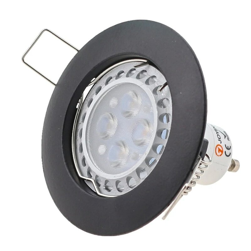 2pcs Round GU10 MR16 Spotlight Downlight Base Socket Light Frame for BedroomEmbedded Ceiling Light Frame