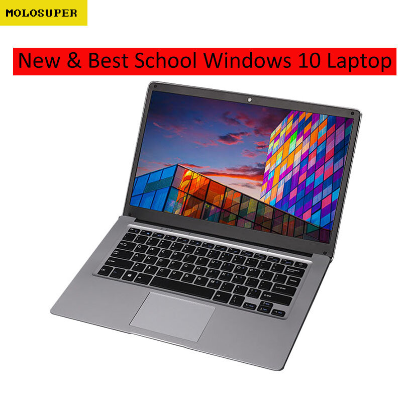حاسوب محمول من Molosuper 2022 بسعر رخيص مقاس 14 بوصة للبيع المدرسي/المكتبي 6 جيجابايت 64 جيجابايت USB 3.0 واي فاي ويندوز 10 محمول حاسوب محمول شحن مجاني