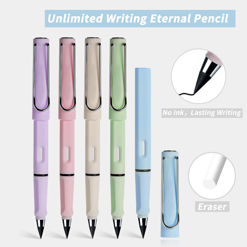 قلم رصاص أبدي غير محدود للكتابة بدون حبر قلم رصاص للكتابة رسم فني قرطاسية Kawaii قلم اللوازم المدرسية