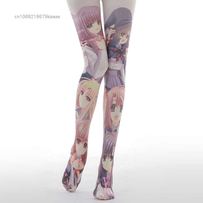 جوارب طويلة على شكل بحار مطبوع عليها رسوم متحركة من أنيمي نمط ياباني جوارب كاواي هاراجوكو سراويل نسائية مثيرة من الأسفل Y2k جوارب طويلة رقيقة للفتيات