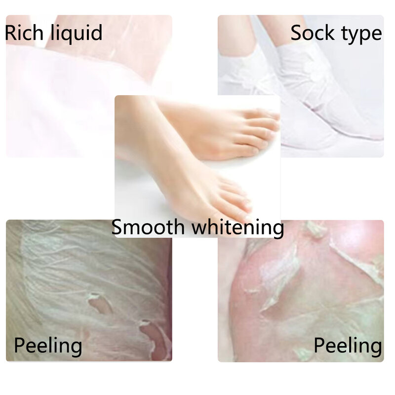 Exfoliating Foot Peeling Mask 6 Pairs/ 2PCS Pedicure Socks Scrub For Repair Dead Skin Remove Peel Off Care Korean Cosmetic 40Ml