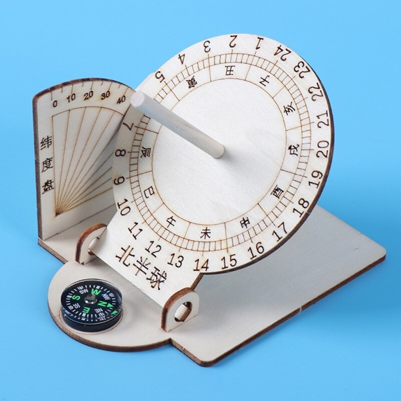 نموذج علمي خشبي استوائي ، نماذج ساعة يدوية ، الحلي سطح المكتب ، لعبة تعليمية للمدرسة