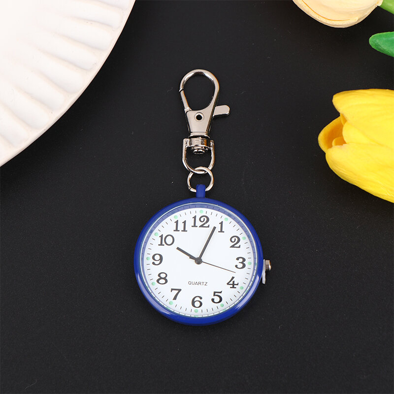 الساعات الجيب ممرضة الجيب ساعة مفتاح سلسلة مفاتيح FOB مع بطارية الطبيب الطبيب مراقبة هدية