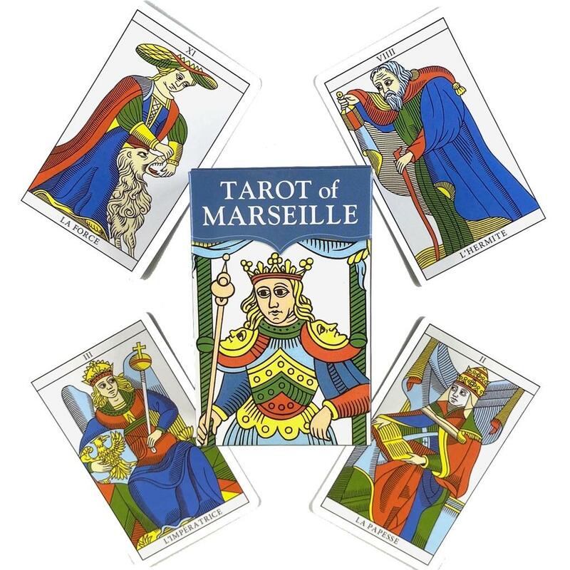 التارو من مارسيليا ، لعبة الطاولة ، بطاقات أوراكل ، العرافة ، كتاب الحظ ، الحفلة