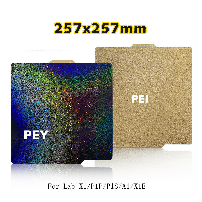 حيوية-سرير طباعة مغناطيسي مزدوج الجانب من PEI PET PEO PEY من الفولاذ ، ناعم وملمس ، لوح PEI Plus ، مختبر X1 ، P1P ، A1 ، ترقية