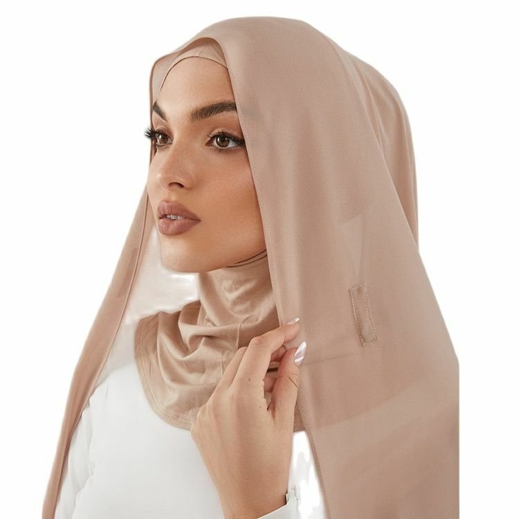 قسط الثقيلة الشيفون الحجاب مع المغناطيس خياطة جيدة عادي جودة عالية لحظة الحجاب وشاح الحجاب شال طويل جاهزة لارتداء