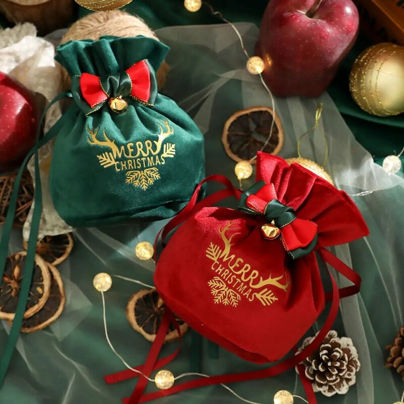 عيد ميلاد سعيد كيس من القماش هدية ، كيس مقبض الحلوى ، زينة شجرة للمنزل ، الجدول ، السنة الجديدة ، حامل هدايا عيد الميلاد ، 2024