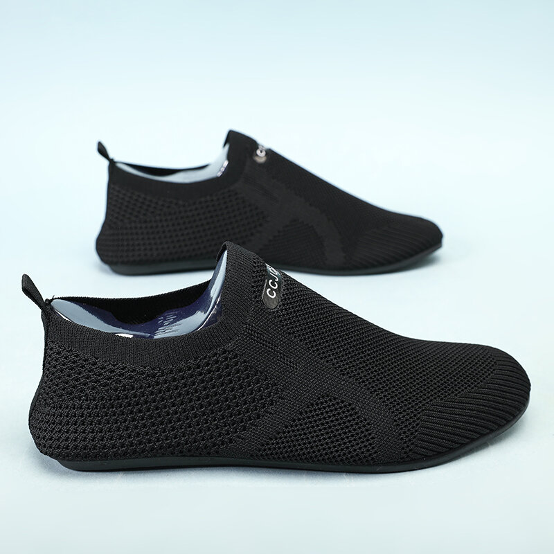 MAEDEF-حذاء رجالي محبوك قابل للتنفس خفيف الوزن ، حذاء بدون كعب ناعم مريح ، عمل مكتبي ، الصيف ،