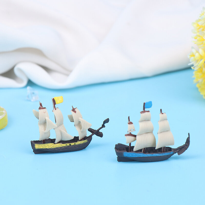 دمية مصغرة نموذج سفينة قراصنة صغيرة البحر يخت المحيط قارب ديكور دمية الأثاث