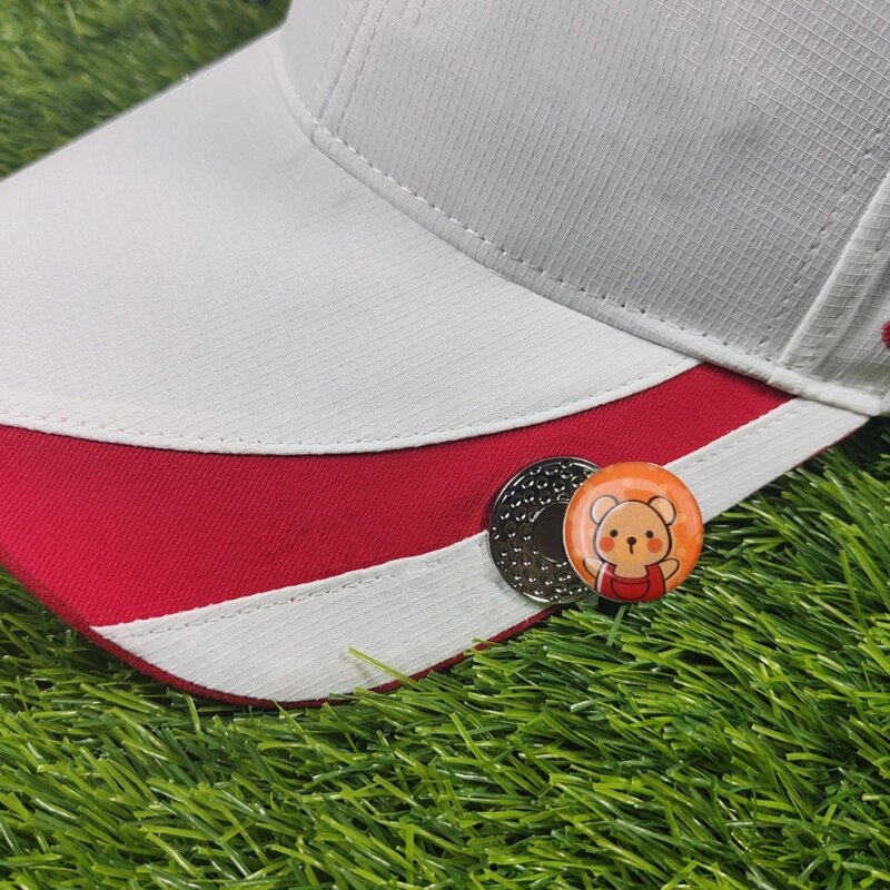 علامة كرة الجولف مع مشبك قبعة مغناطيسي قياسي، مشبك قبعة كرة جولف مضحك