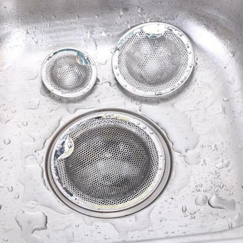 مصفاة حوض المطبخ من الفولاذ المقاوم للصدأ ، فلتر فتحة الصرف ، فخ شبكي ، سدادة نفايات الاستحمام ، ملحقات الصرف