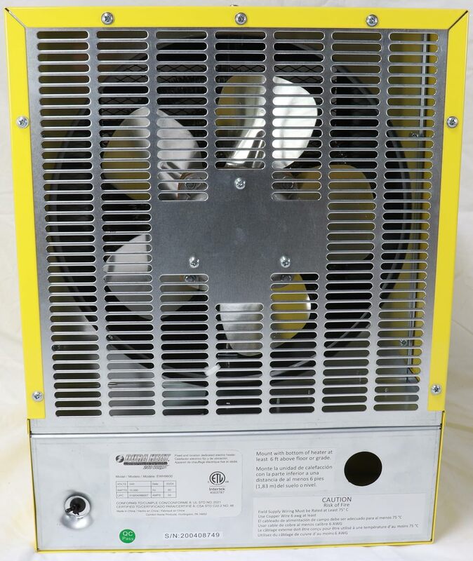 سخان الهواء القسري للحرارة من دورا مع جهاز تحكم عن بعد ، كهربائي ، كبير ، أسود 9615 ، أصفر ، بوحدة حرارية بريطانية