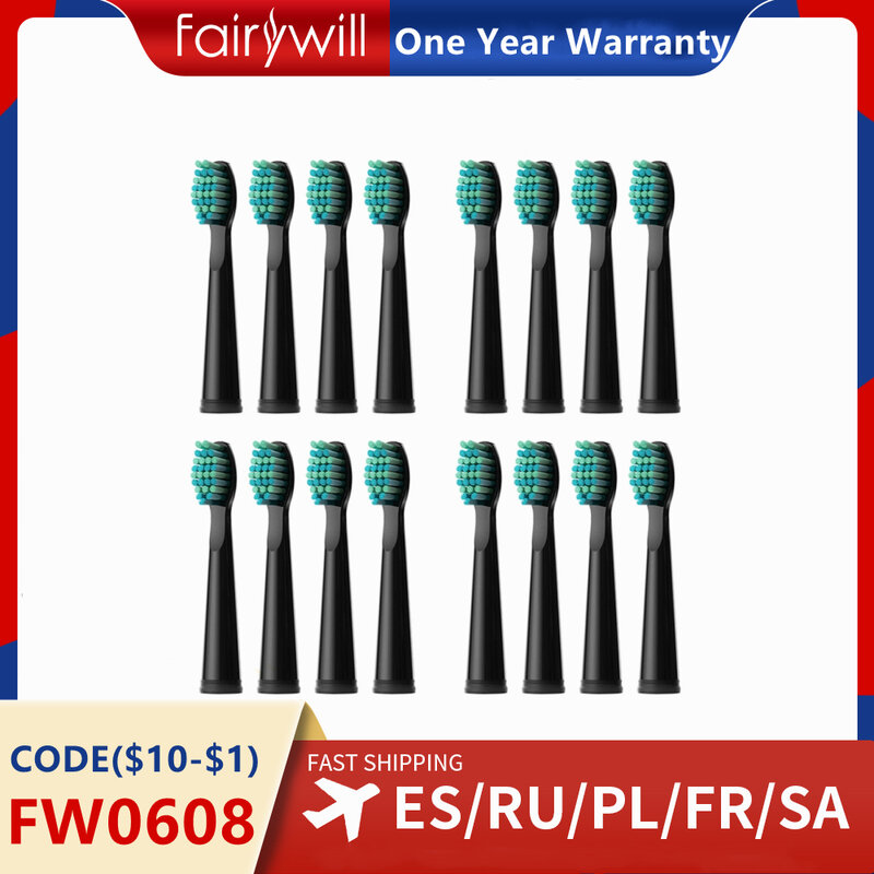 2023 fairywillفرشاة الأسنان استبدال رؤساء 4 قطعة 8 قطعة 16 قطعة مجموعات فرشاة الأسنان الكهربائية ل FW-507 FW-508 رئيس فرشاة الأسنان FW-917