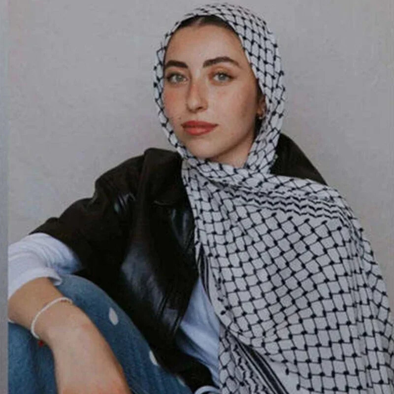 وشاح شيفون مطبوع للنساء المسلمات ، شال طويل ، حجاب نسائي ، كوفية مطبوعة ، إسرائيل ، جديد ، * x 70 ، *