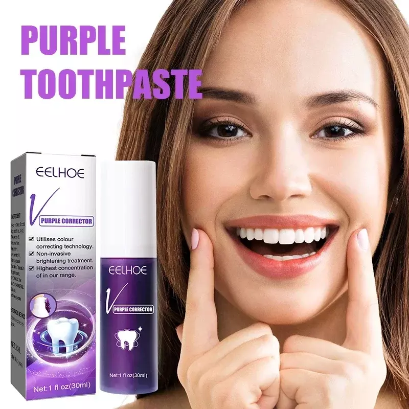 V34 معجون أسنان لتبييض الأسنان ، وإزالة بقع البلاك ، والتنظيف ، ونظافة الفم ، وتبييض أدوات الأسنان ، والتنفس الطازج ، والعناية بالأسنان