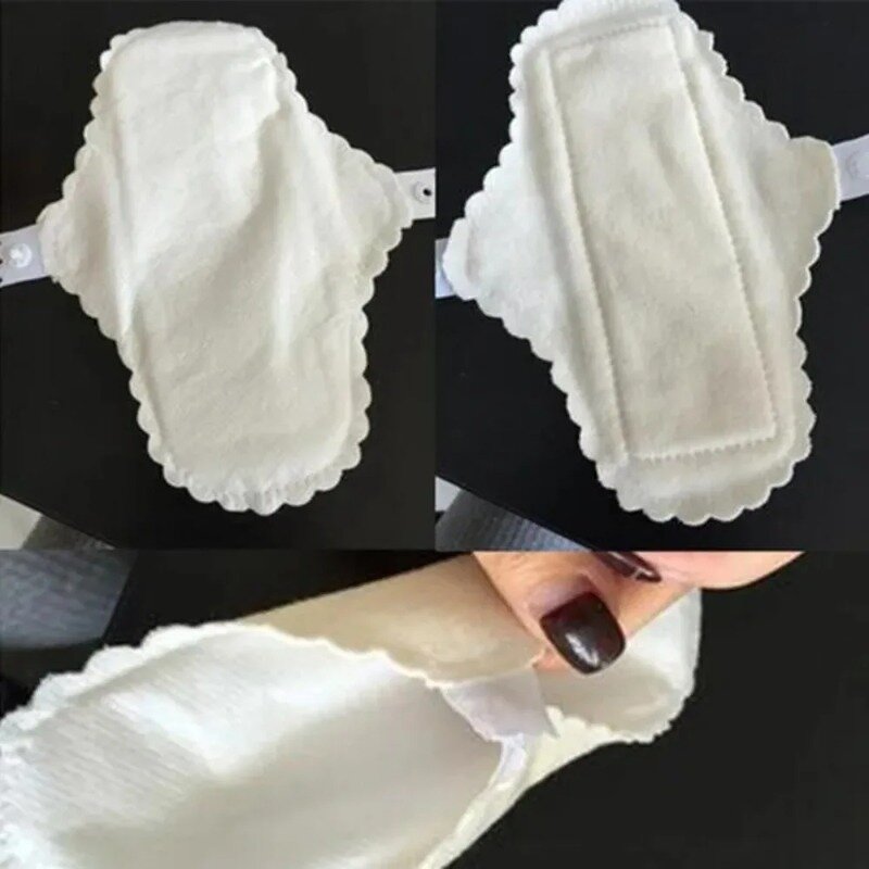 فوط صحية قطنية قابلة لإعادة الاستخدام وقابلة للغسل للنساء ، 3 ، نظافة لباس داخلي قابل للغسل ، فوط الحيض ، بطانة