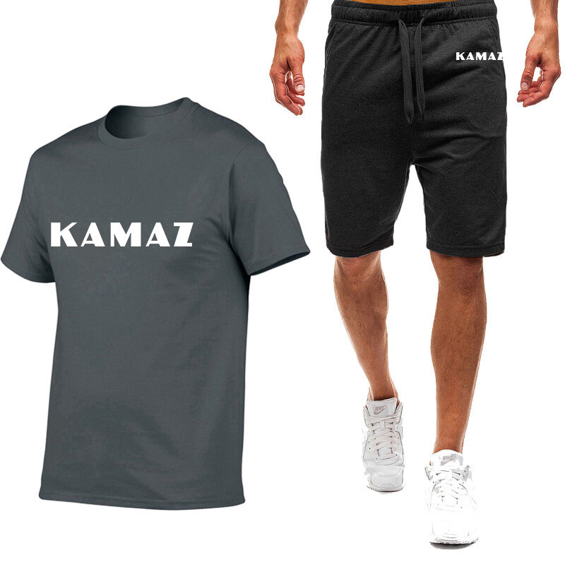 كاماز-ملابس رياضية قصيرة الأكمام للرجال ، تي شيرت قابل للتنفس ، سترة غير رسمية ، شورتات من قطعتين ، صيف ، الأكثر مبيعاً ، جديد ، موضة ، 2023