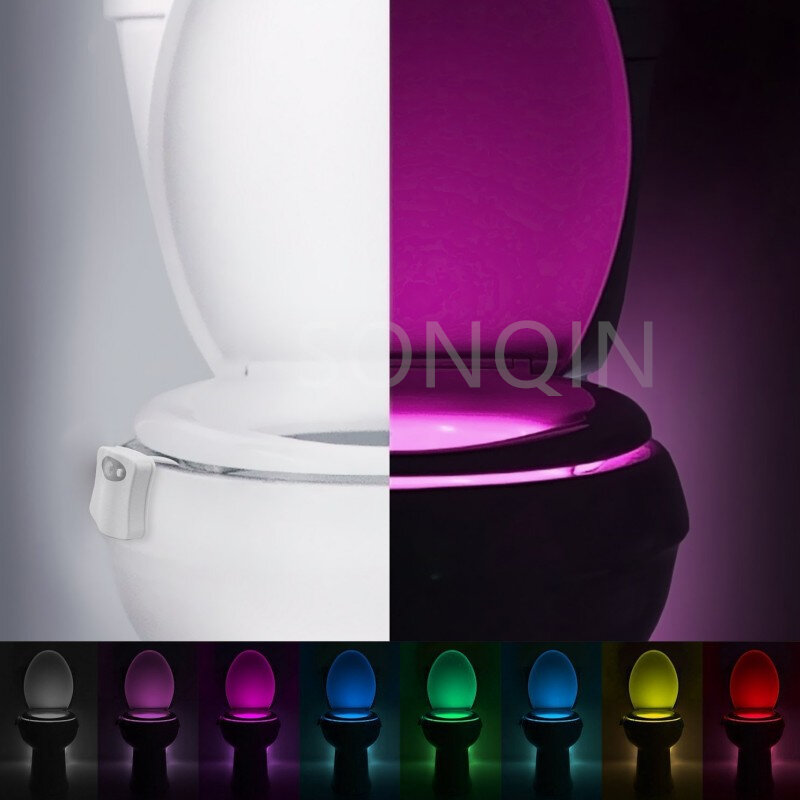 16 لون LED ضوء الليل lumaria WC مرحاض معلق الخلفية الذكية الجسم استشعار الحركة بطارية تعمل بالطاقة مقعد المرحاض الاحترار ضوء