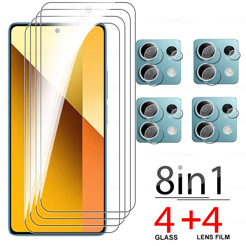 زجاج واقٍ لـ شاومي ، واقيات الشاشة ، ريدمي نوت 13 ، وليس 13 notec13 ، notec13Pro ، 4G ، عدسة 5G ، 8in 1