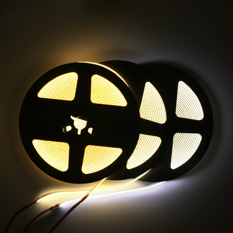 5 مللي متر 5 فولت COB LED قطاع ضوء USB عالية الكثافة الخطي الإضاءة 320Led/م عكس الضوء مرنة Led الشريط الدافئة الأبيض الطبيعي 9 ألوان