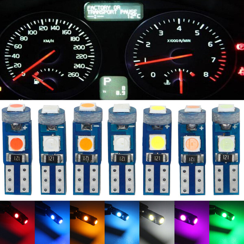 أضواء LED لوحة سيارة ، T5 ، W3W ، W1 ، 2 واط ، 3030