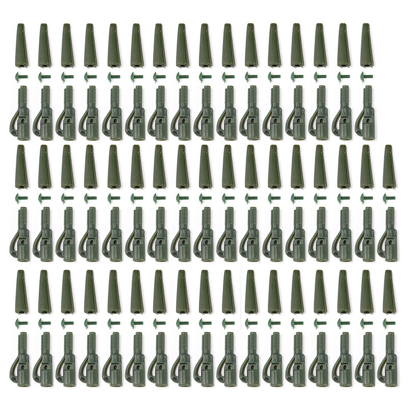 50 مجموعات صغيرة من الرصاص كليب وذيل المطاط مخروط الكارب مجموعة أدوات صيد السمك اكسسوارات لصيد سمك الشبوط معدات صيد السمك
