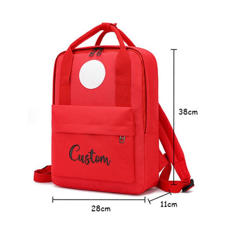 مخصص أكسفورد القماش حقيبة مدرسية شخصية شعار سعة كبيرة على ظهره المطرزة اسم الأطفال حقيبة مدرسية هدية