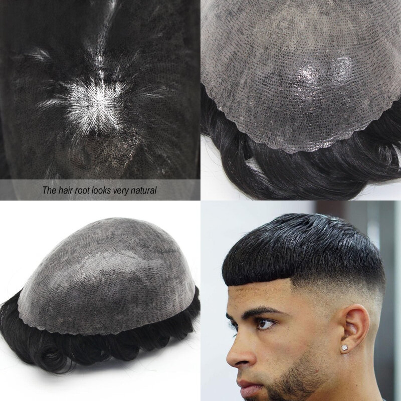 شعر مستعار كوان توبي-شعر مستعار للرجال ، شعر اصطناعي ، شعر بشري ريمي ، شعر اصطناعي شعري ، بشرة حقن بالجلد