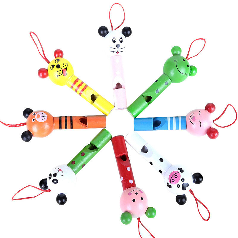 1 قطعة ألعاب الأطفال الحيوان صافرة خشبية صفير ألعاب تعليمية صافرة الطفل ألعاب خشبية الطفل هدية آلة موسيقية