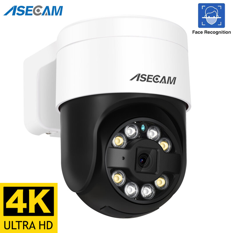 ASECAM-AI كاميرا الأمن الكشف عن الوجه ، منظمة العفو الدولية الصوت ، بو ، H.265 ، Onvif ، CCTV ، RTSP ، كشف الروبوت ، 8MP ، 4K ، PTZ ، IP