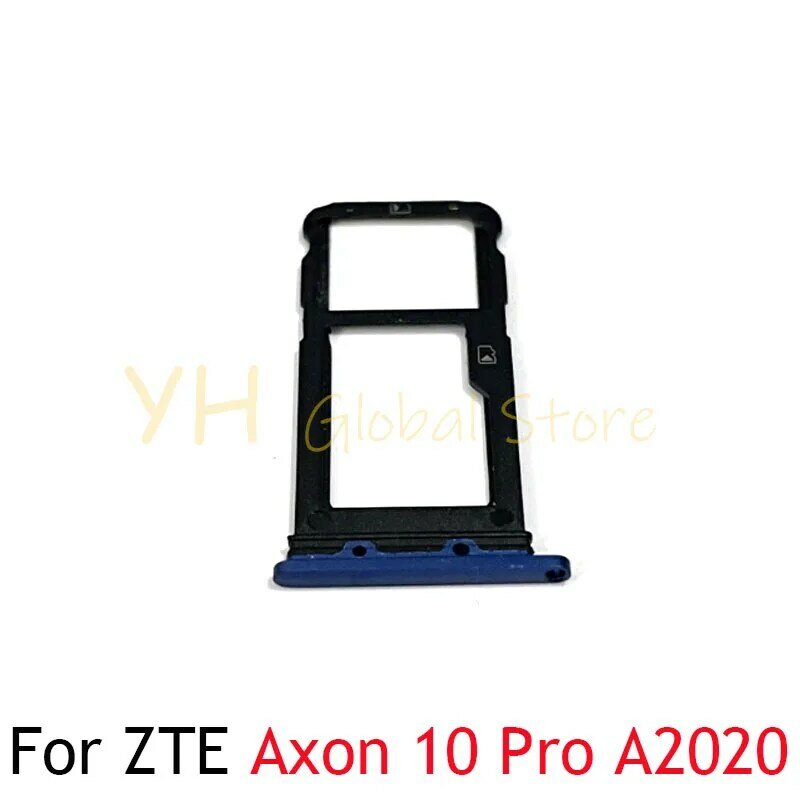 حامل درج فتحة بطاقة Sim ، مقبس قارئ البطاقة ، قطع غيار إصلاح لـ ZTE Axon 10 Pro ، A2020