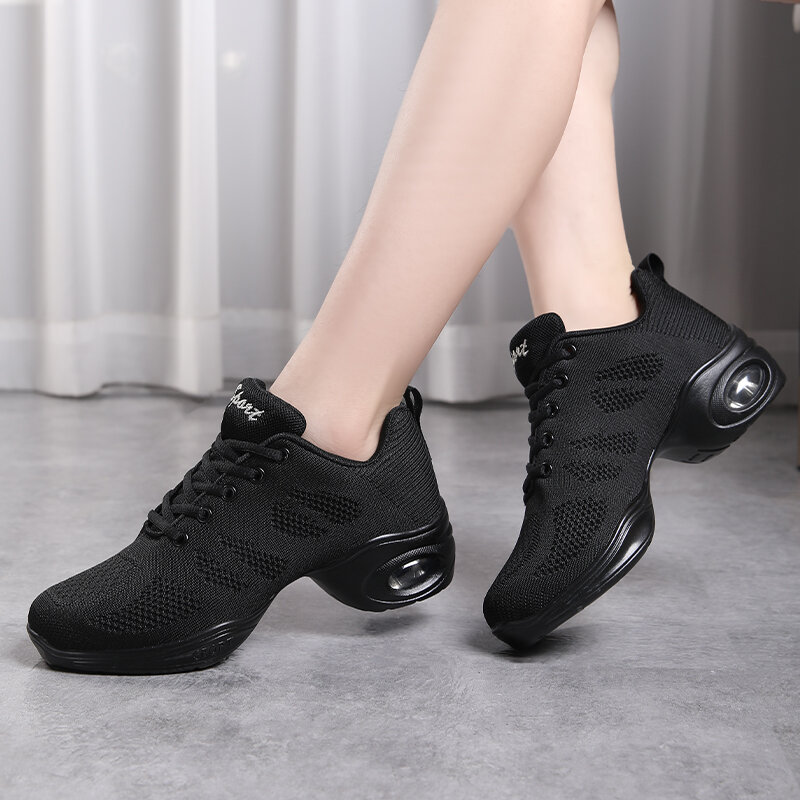 أحذية رياضية ناعمة تسمح بمرور الهواء للنساء ، أحذية تدريب على الرقص الحديث ، أحذية رقص الجاز