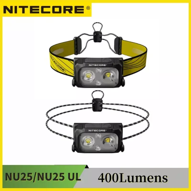الأصلي NITECORE NU25 المزدوج شعاع USB-C قابلة للشحن كشافات 400 لومينز المدمج في بطارية 650mAh الأضواء + الكاشف