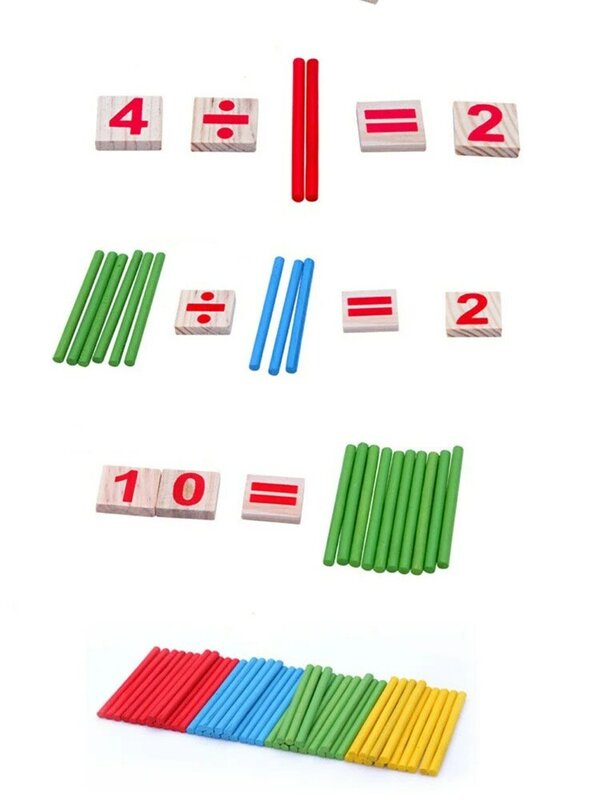 جديد طفل التعليمية ألعاب مونتيسوري الرياضيات لعبة خشبية العصي تعلم أرقام العد حساب ألعاب مثيرة للاهتمام للأطفال