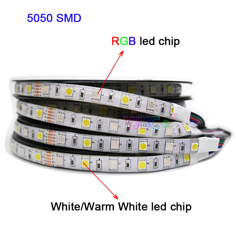 شريط إضاءة ليد مرن ، شريط مصباح ، RGB ، RGBW ، RGBW ، RGBW + CCT ، 60 مصباح لكل متر ، SMD ، 12 فولت تيار مستمر ، 5 متر ، IP30 ، 65