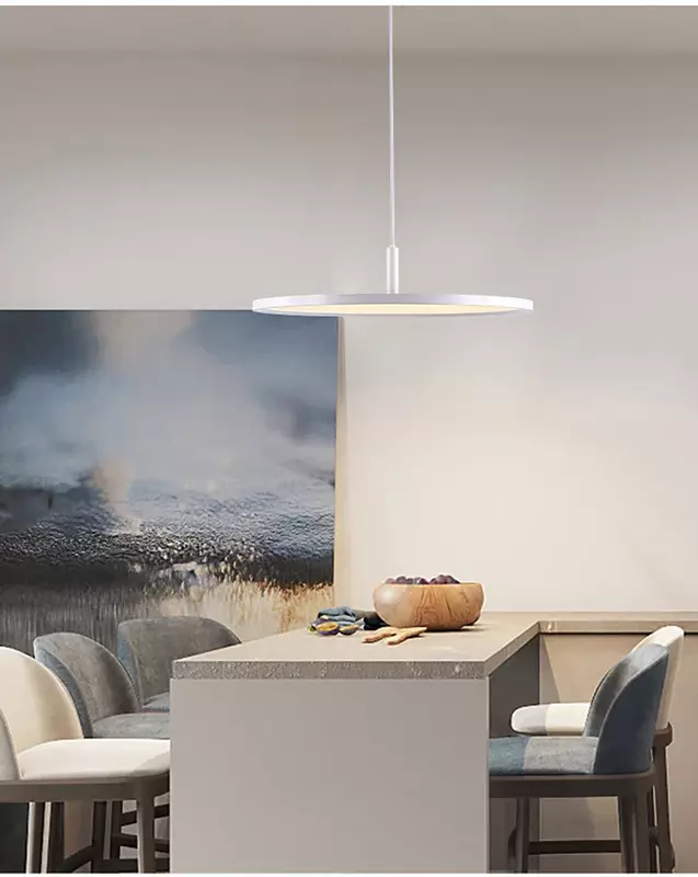 Nordic Creative Simple Aluminum Pendant Light Round Hotel Restaurant Ceiling Lamp Bar Table Lamp Single Head Led Home Lamp