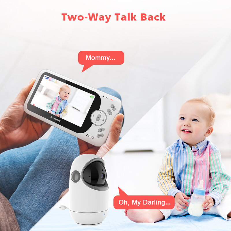 فيديو مراقبة الطفل مع كاميرا إمالة عموم ، 2.4G اللاسلكية ، اتجاهين الصوت ، للرؤية الليلية ، الأمن ، جليسة الأطفال ، VB801 ، 4.3"