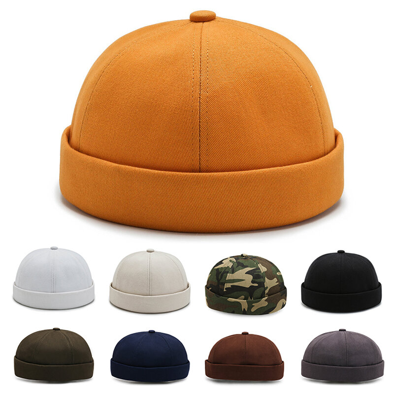 قبعة الجمجمة القطنية العتيقة للرجال ، قبعات عامل ميناء الشوارع المحمولة ، قبعة قبعة صغيرة متعددة الأغراض ، الهيب هوب ، الصيف