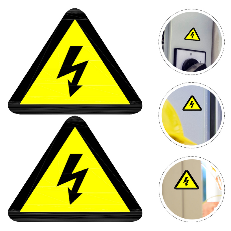 ملصقات شعار لمؤشر الصدمات الكهربائية ، معدات تحذير لصائق ، لوحة الجهد العالي ، شعارات الملصقات