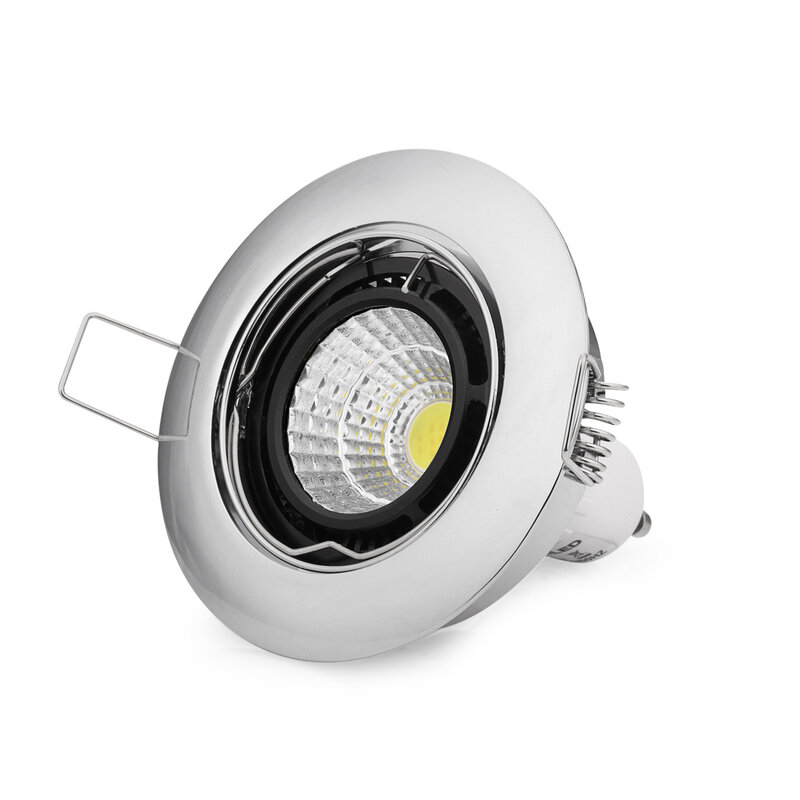 حامل مصباح غلاف مقلة العين LED ، إضاءة ساقطة مضيئة ، مصباح سقف إضاءة ، غلاف كروم أو نيكل