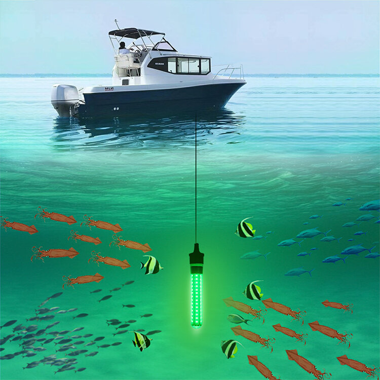 ضوء تحت الماء LED للصيد الليلي ، أضواء مكتشف إغراء للصدمات ، IP68 ، 6.5 واط