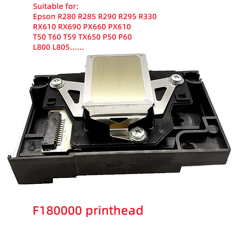 F180000 رأس الطباعة رأس الطباعة لإبسون L800 L801 L805 R280 R285 R290 R330 R295 RX610 RX690 PX650 PX610 P50 P60 T50 T60 T59 TX650