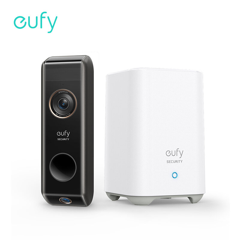 Eufy الأمن كاميرا فيديو بالجرس (بطارية تعمل بالطاقة) عدة 2K القرار مشفرة التخزين المحلي لا رسوم شهرية المنزل الذكي