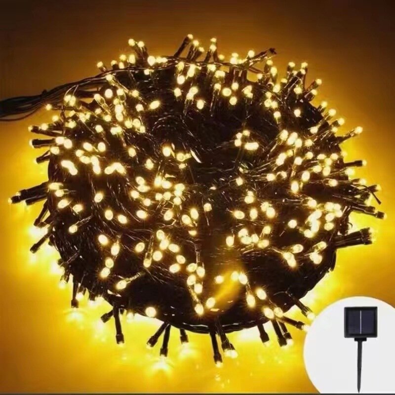أضواء LED خارجية تعمل بالطاقة الشمسية ، ديكور الحديقة ، أضواء عيد الميلاد ، أضواء جنية لحفلات الزفاف ، أضواء إكليل ، 20 ، 30 ، 50 ، مصابيح LED