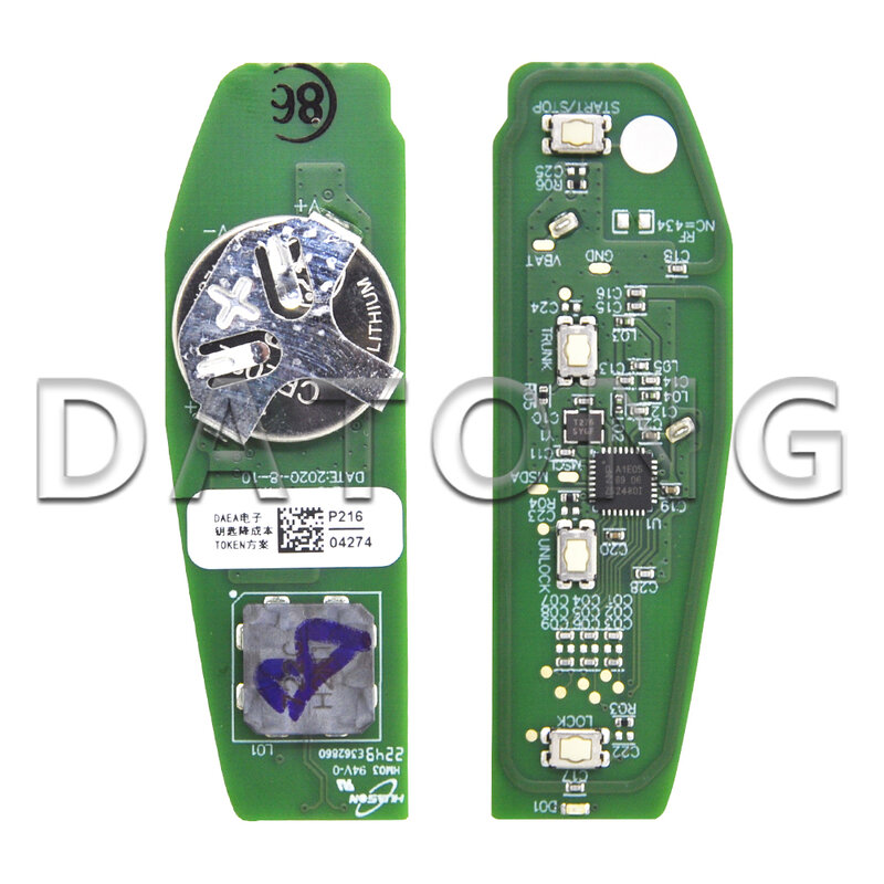 مفتاح تحكم عن بعد لسيارة داتونغ العالمية ، رقاقة بطاقة القرب الأصلية ، BYD Qin PLUS ، DM-i Qin Plus ، يوان زائد ، ابن ID46 ، MHz