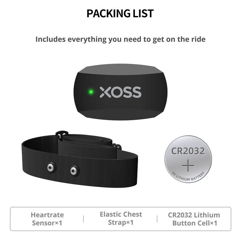 XOSS X2 الصدر حزام معدل ضربات القلب الاستشعار الدراجة رصد بلوتوث ANT + اللاسلكية الصحة اللياقة البدنية الذكية دراجة تعقب البيانات