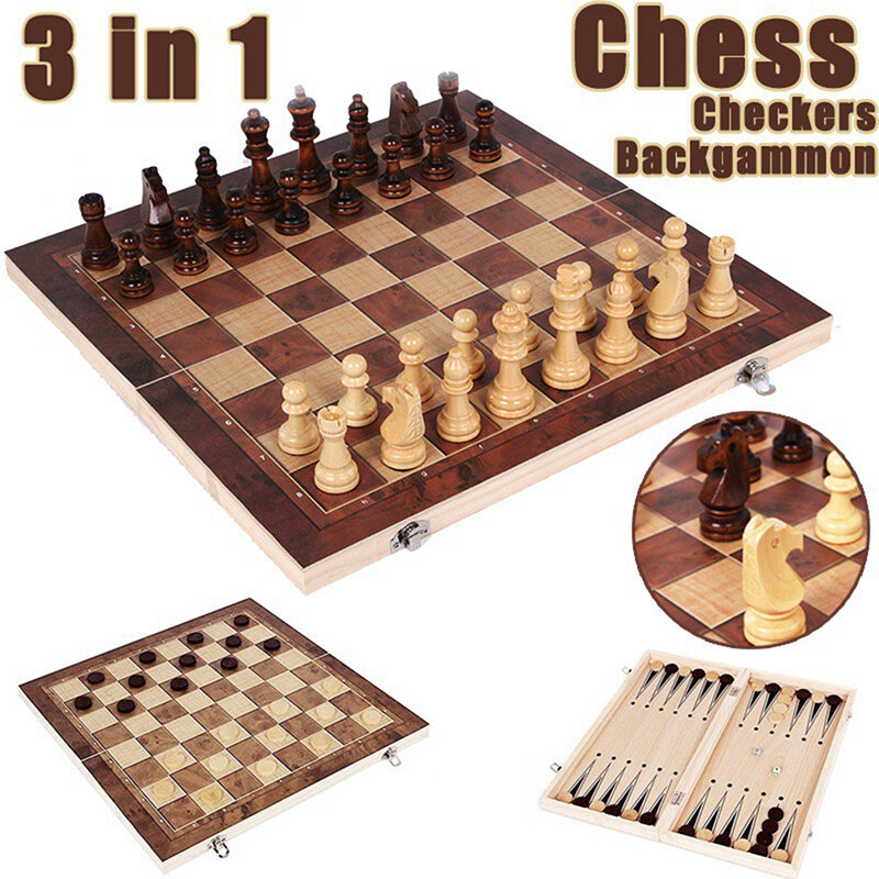 لغز الشطرنج الخشبي الدولي ، لوح قابل للطي ، لوازم الترفيه