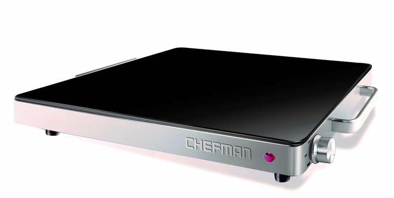 شيفمان-صينية الاحترار الزجاجية المدمجة ، التحكم في درجة الحرارة قابل للتعديل ، علبة صغيرة سوداء ، 15 × 12 بوصة