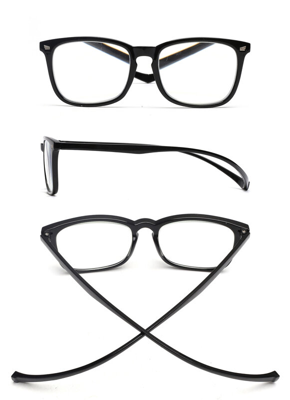 JM المغناطيس مكافحة الضوء الأزرق نظارات للقراءة الرجال النساء مربع الديوبتر المكبر طويل النظر نظارات 1 إلى 4